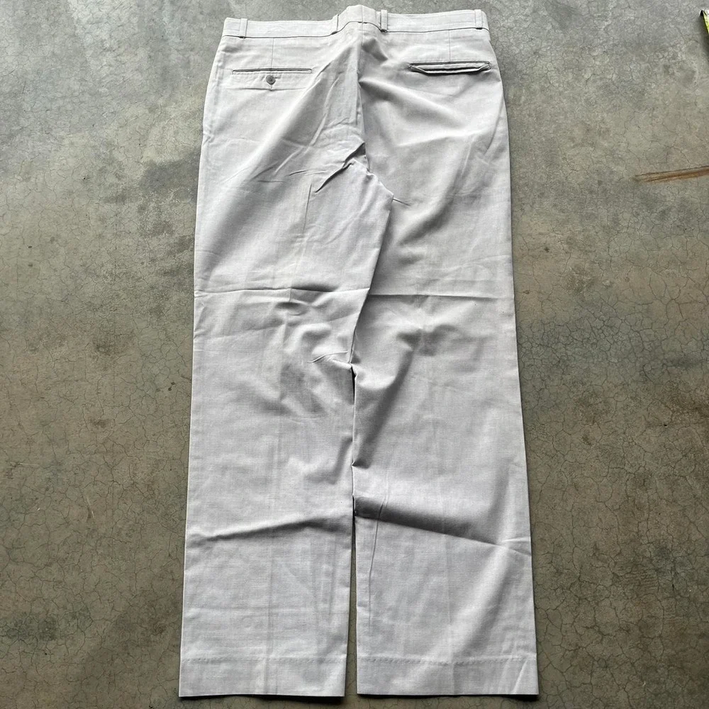 Vintage 70s/80s farah light grey/white trouser pants Scovill zipper 36